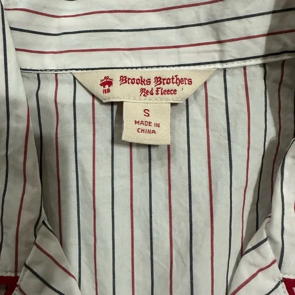 Brooks Brothers Women's White and Red Striped Pajama Set | 100% Cotton - Picture 7 of 7